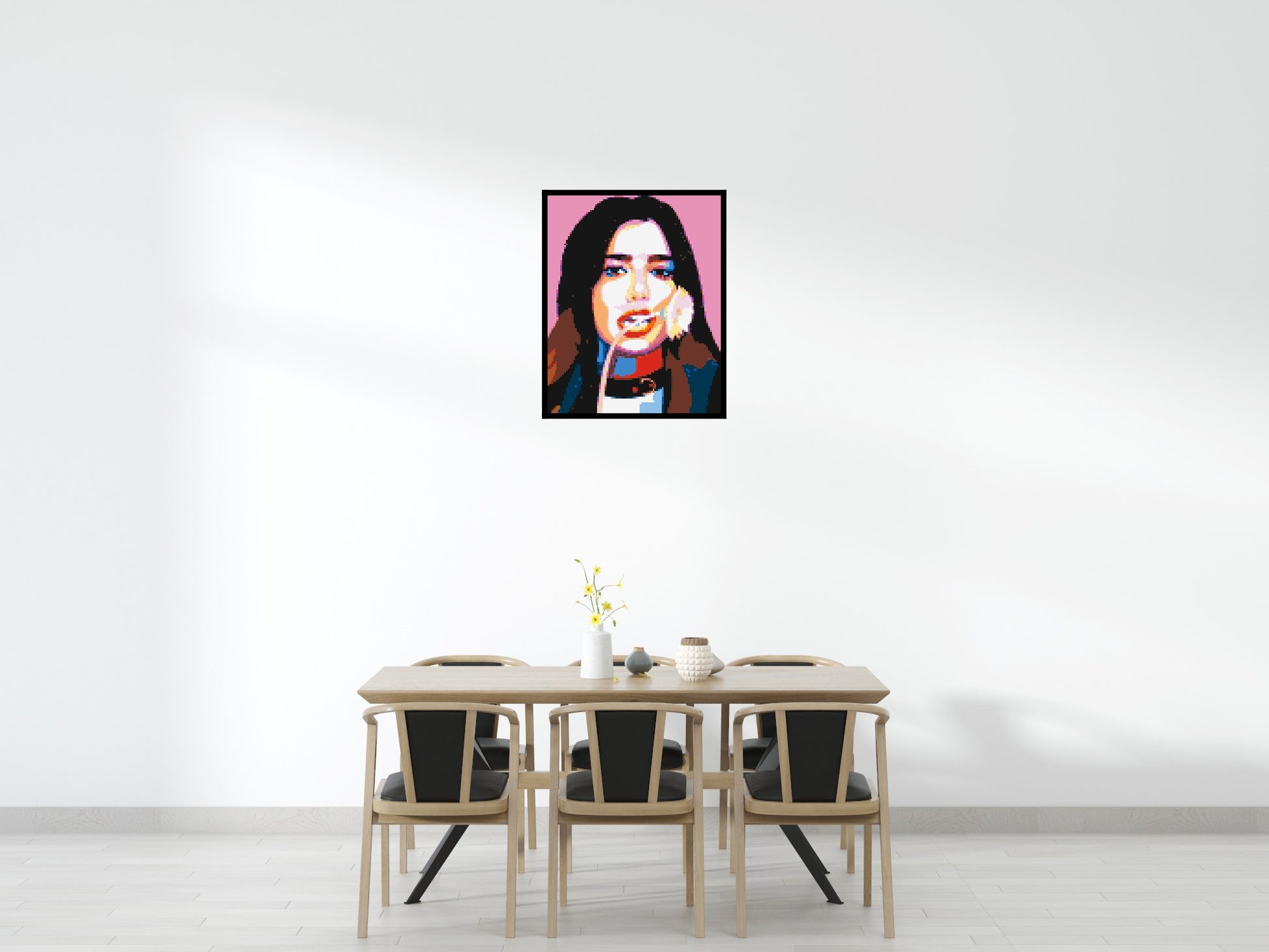 Dua Lipa #3 - Brick Art Mosaic Kit 4x5 scene with frame