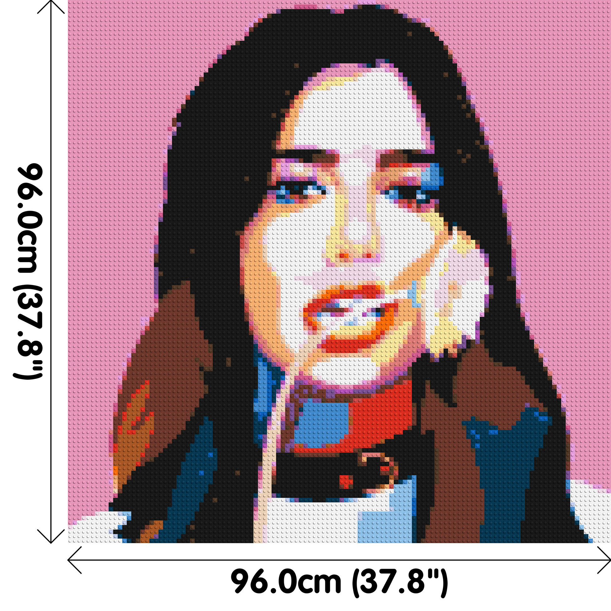 Dua Lipa #3 - Brick Art Mosaic Kit 5x5 dimensions