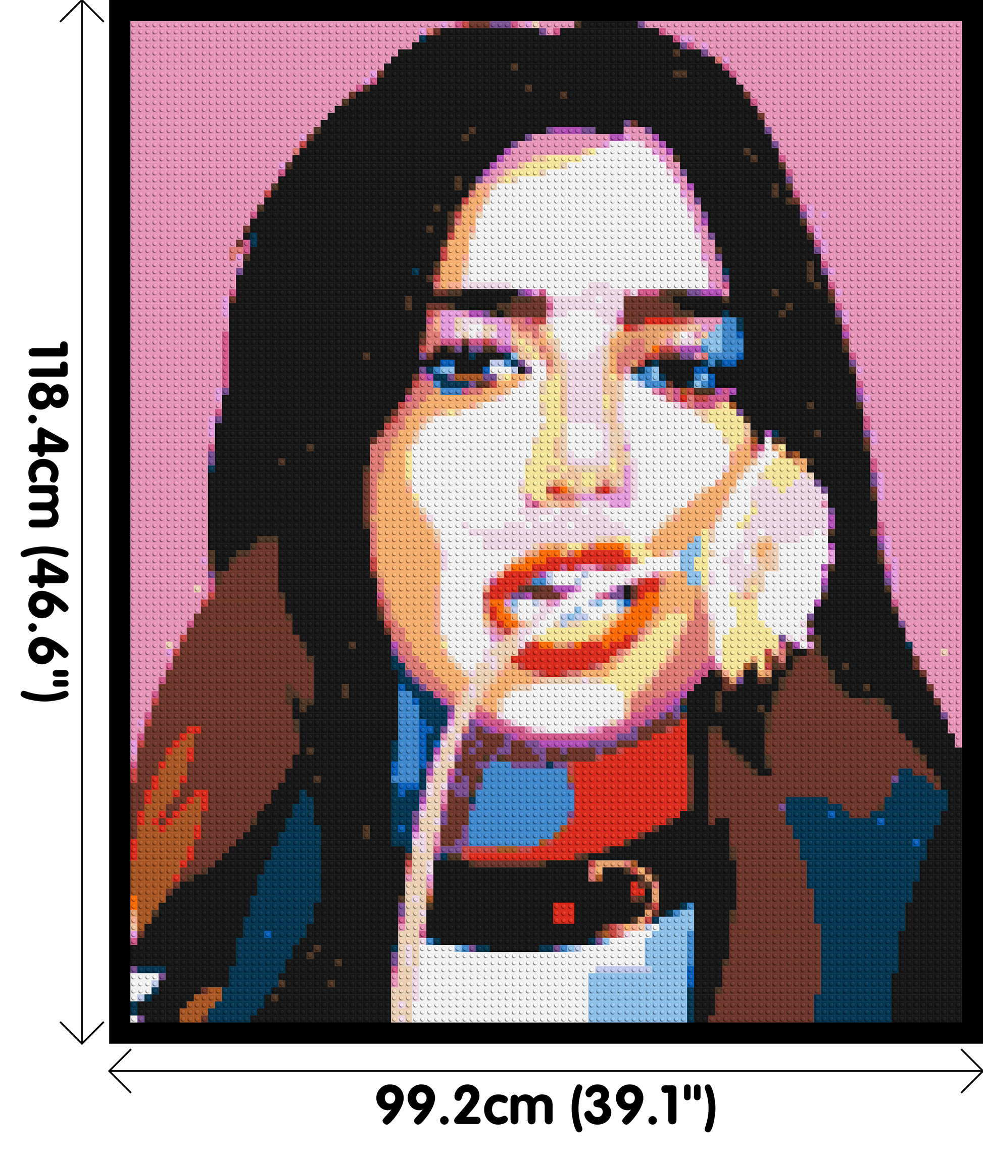 Dua Lipa #3 - Brick Art Mosaic Kit 5x6 dimensions with frame