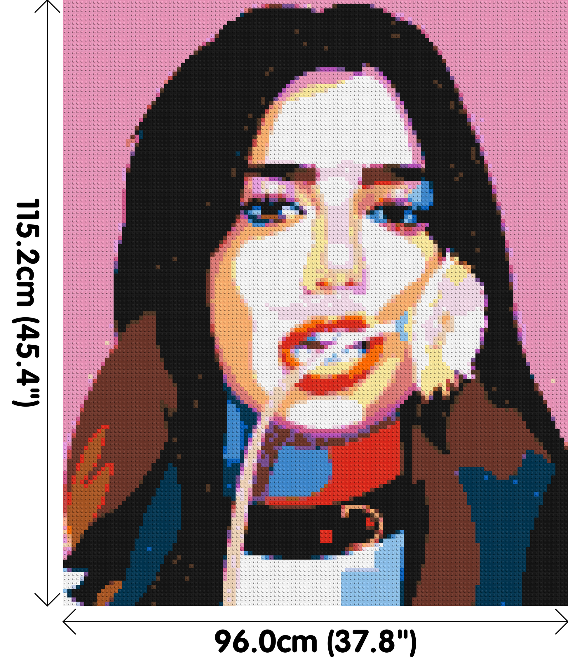 Dua Lipa #3 - Brick Art Mosaic Kit 5x6 dimensions