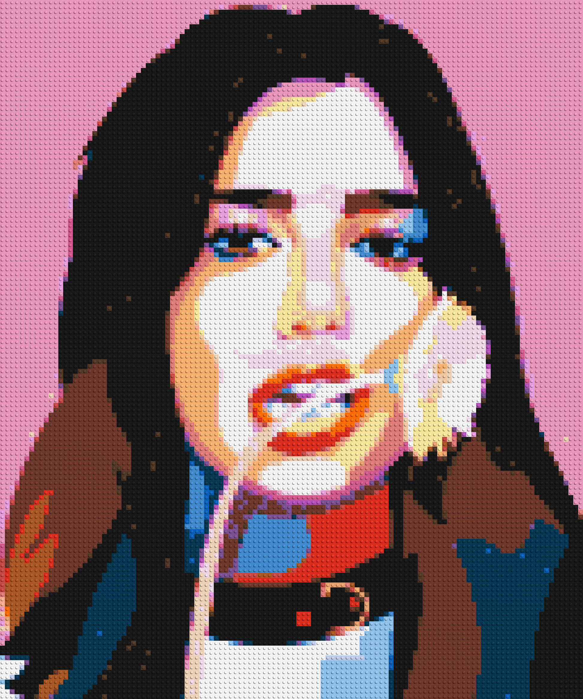 Dua Lipa #3 - Brick Art Mosaic Kit 5x6 large