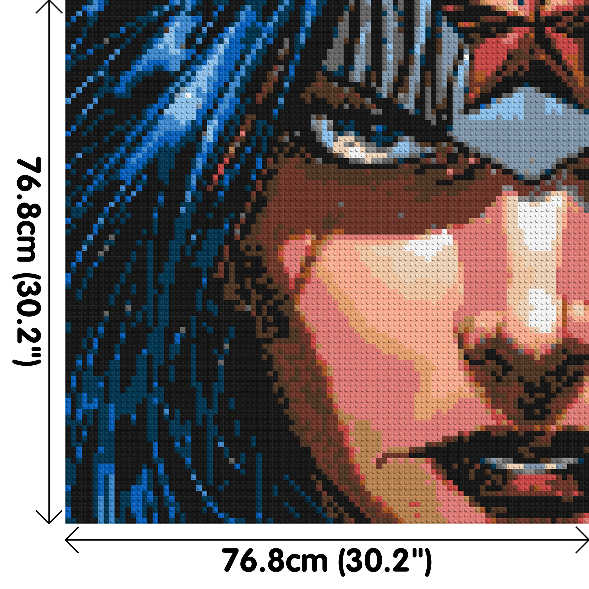 Wonder Woman - Brick Art Mosaic Kit 4x4 dimensions