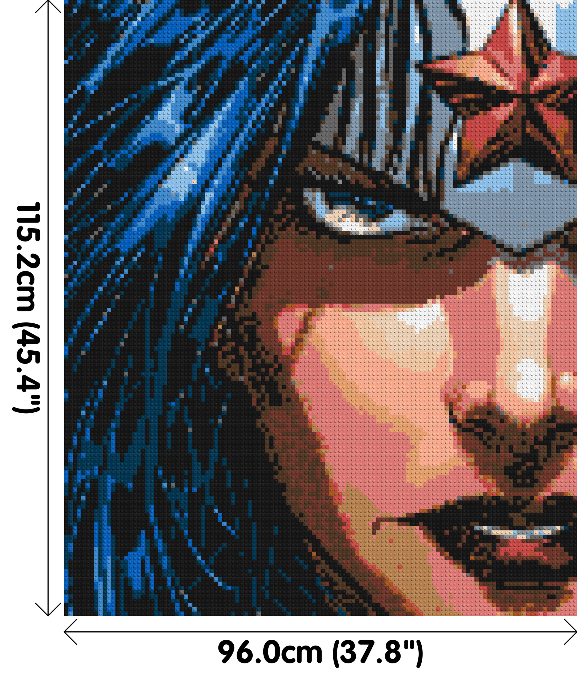 Wonder Woman - Brick Art Mosaic Kit 5x6 dimensions