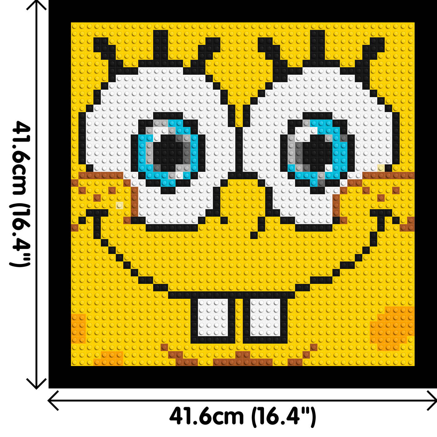 Sponge Bob - Brick Art Mosaic Kit 2x2 dimensions with frame