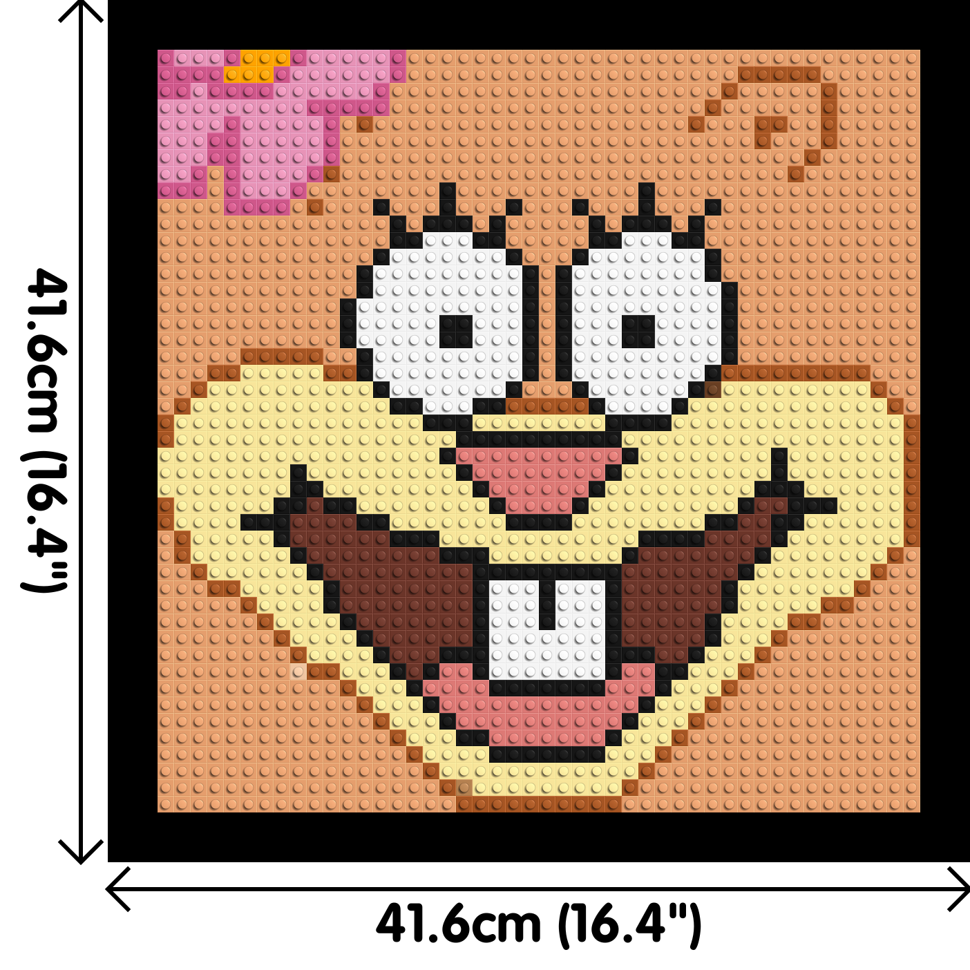 Sandy Cheeks - Brick Art Mosaic Kit 2x2 dimensions with frame