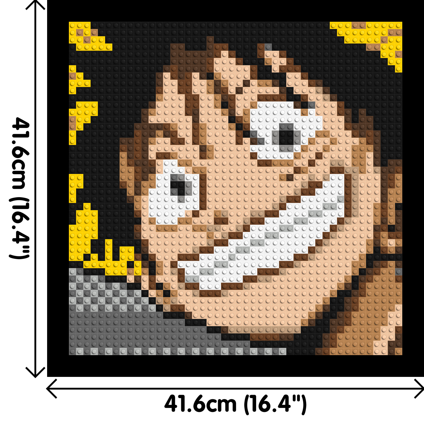 Monkey D. Luffy #2 (One Piece) - Brick Art Mosaic Kit 2x2 dimensions with frame