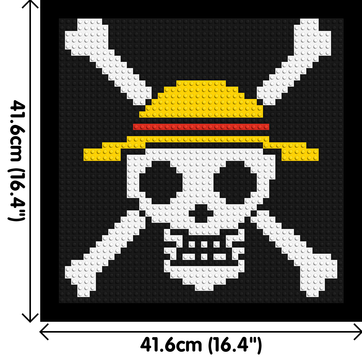 Strawhats Jolly Roger - Brick Art Mosaic Kit 2x2 dimensions with frame