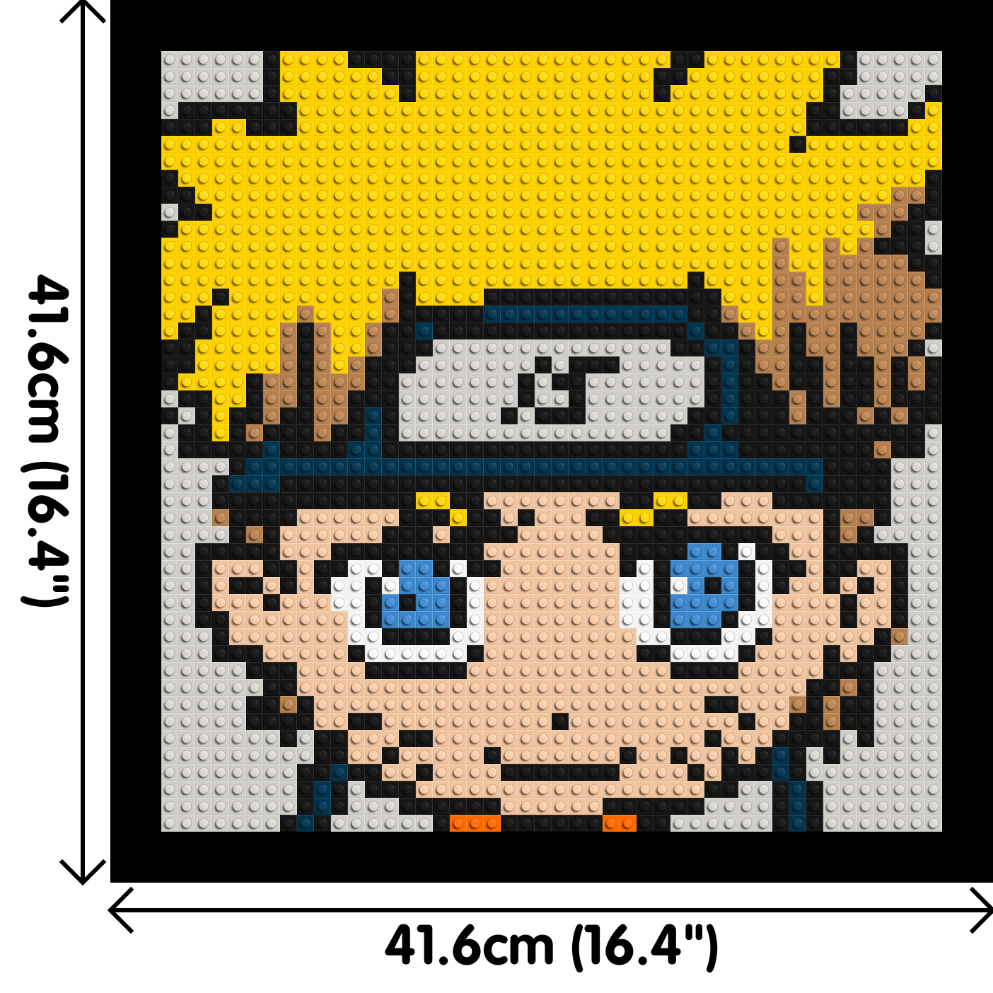 Naruto Uzumaki - Brick Art Mosaic Kit 2x2 dimensions with frame