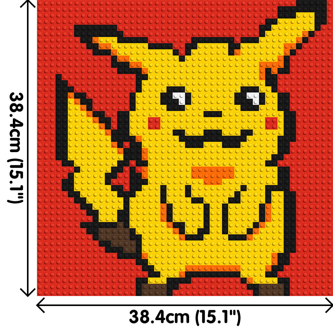 Pikachu #2 - Brick Art Mosaic Kit 2x2 dimensions