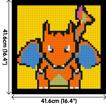 Charizard Pixel Art - Brick Art Mosaic Kit 2x2 large