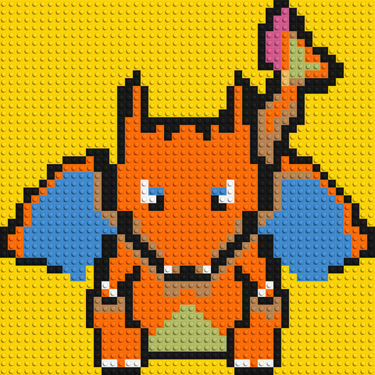 Charizard Pixel Art - Brick Art Mosaic Kit 2x2 large