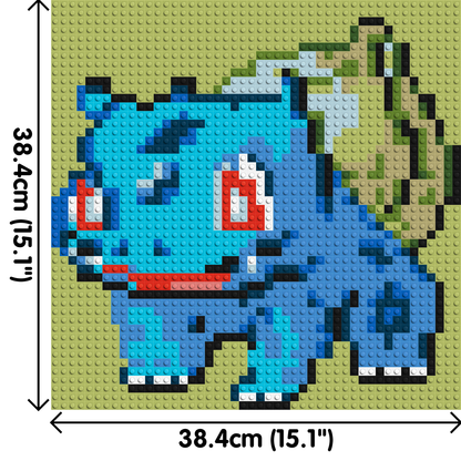 Bulbasaur Pixel Art - Brick Art Mosaic Kit 2x2 large