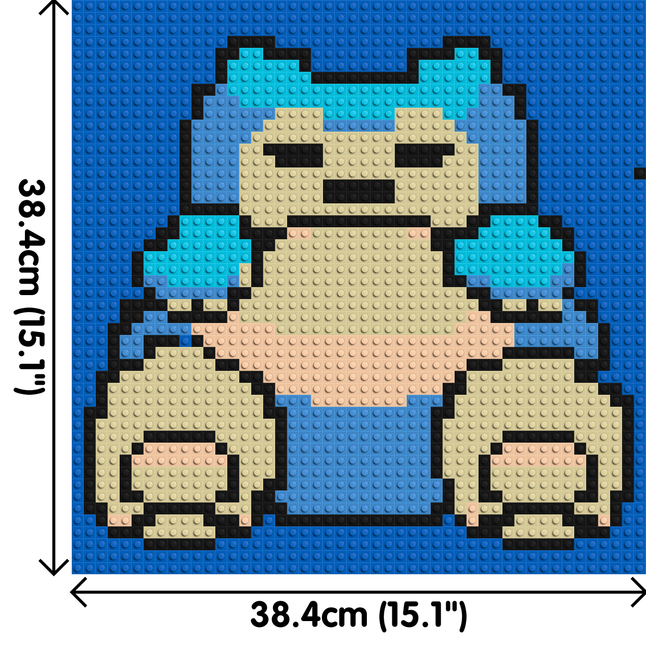 Snorlax Pixel Art - Brick Art Mosaic Kit 2x2 large