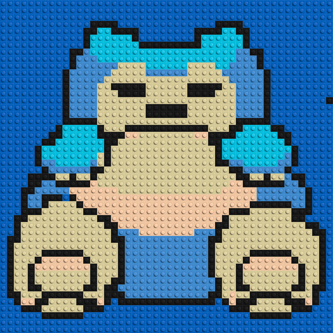 Snorlax Pixel Art - Brick Art Mosaic Kit 2x2 large