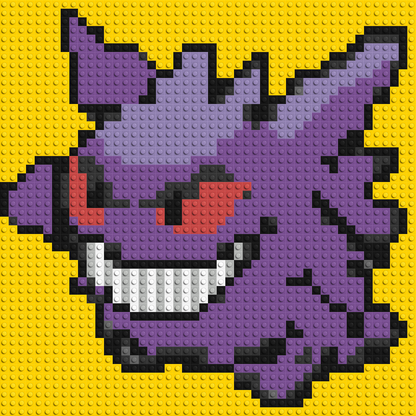 Gengar Pixel Art - Brick Art Mosaic Kit 2x2 large