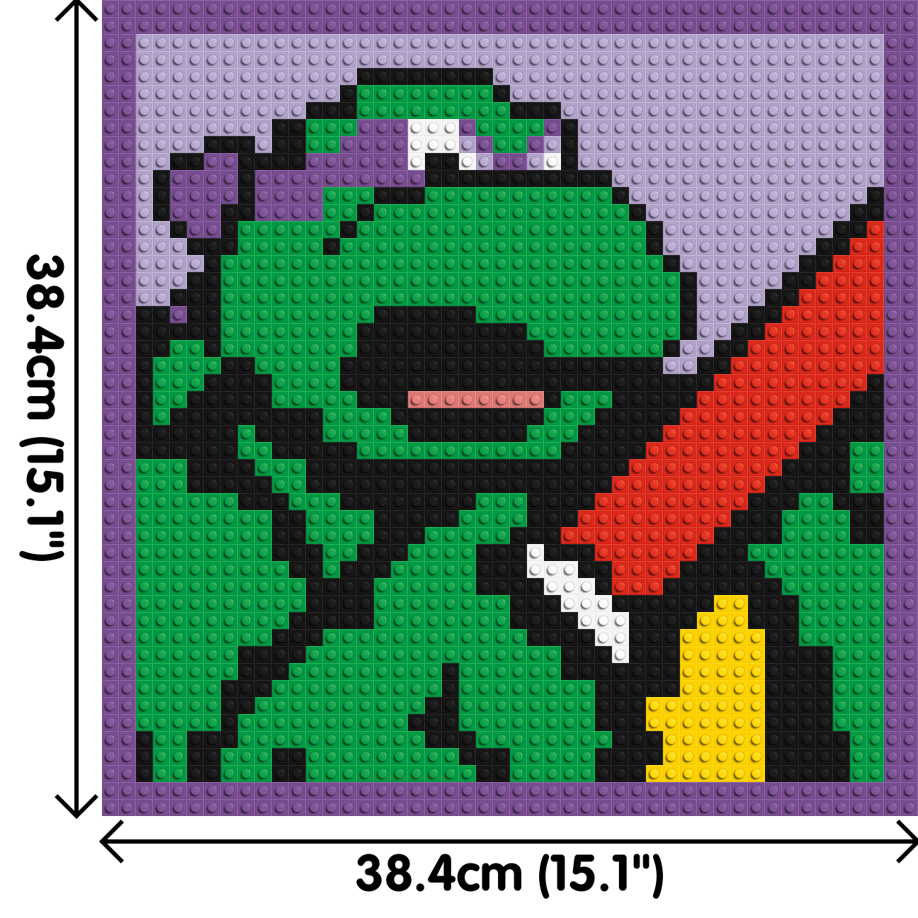 Donatello (TMNT)  - Brick Art Mosaic Kit 2x2 dimensions