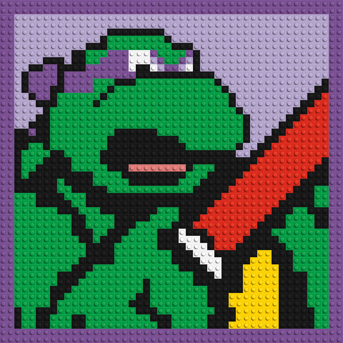 Donatello (TMNT)  - Brick Art Mosaic Kit 2x2 large