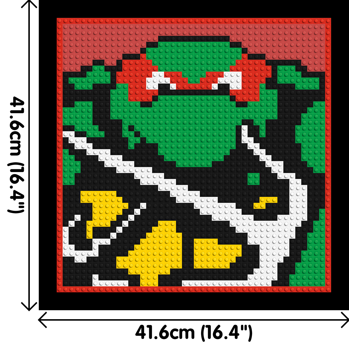 Raphael (TMNT)  - Brick Art Mosaic Kit 2x2 large