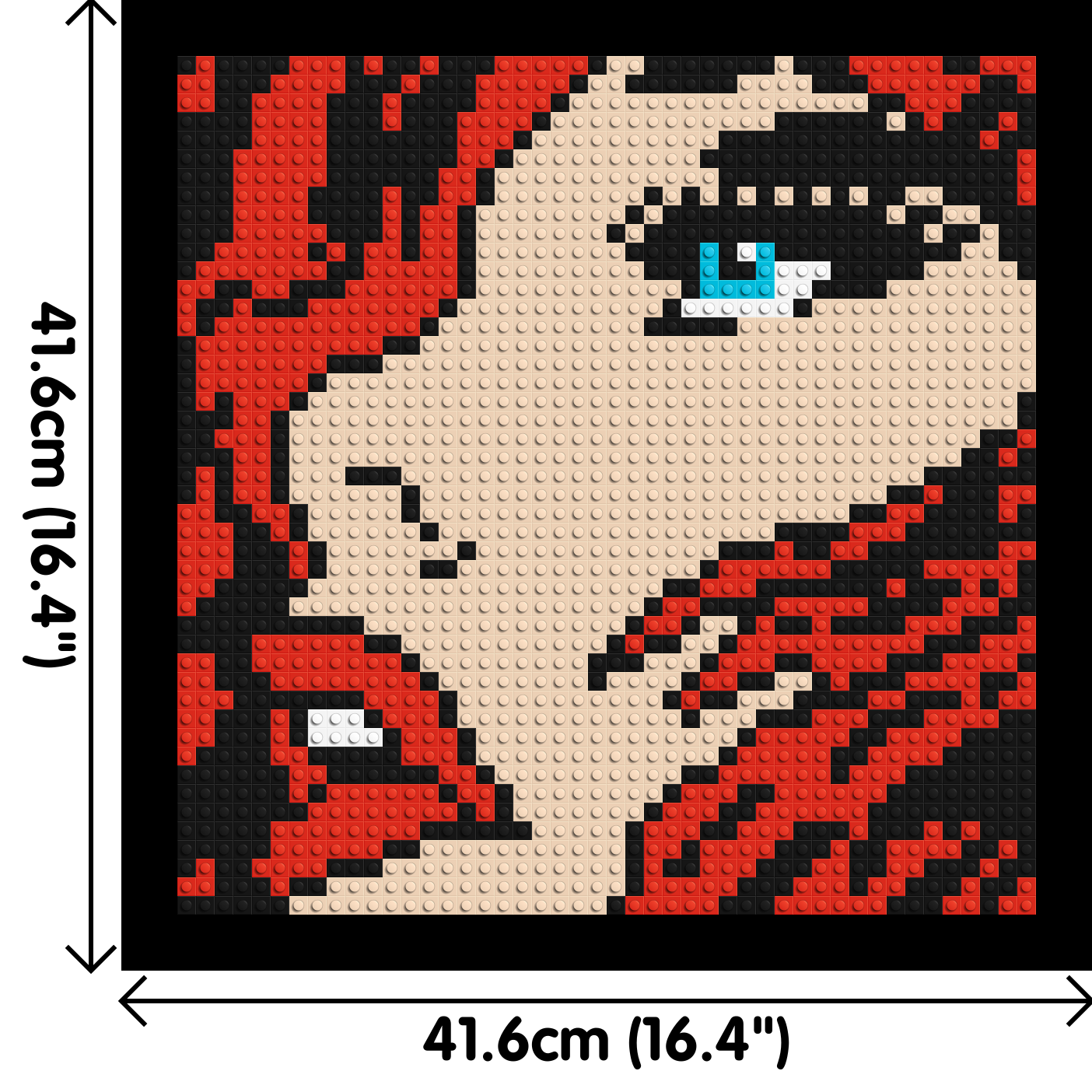 Pop Art Girl #1 - Brick Art Mosaic Kit 2x2 large