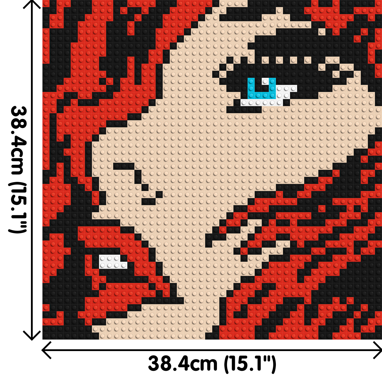 Pop Art Girl #1 - Brick Art Mosaic Kit 2x2 large