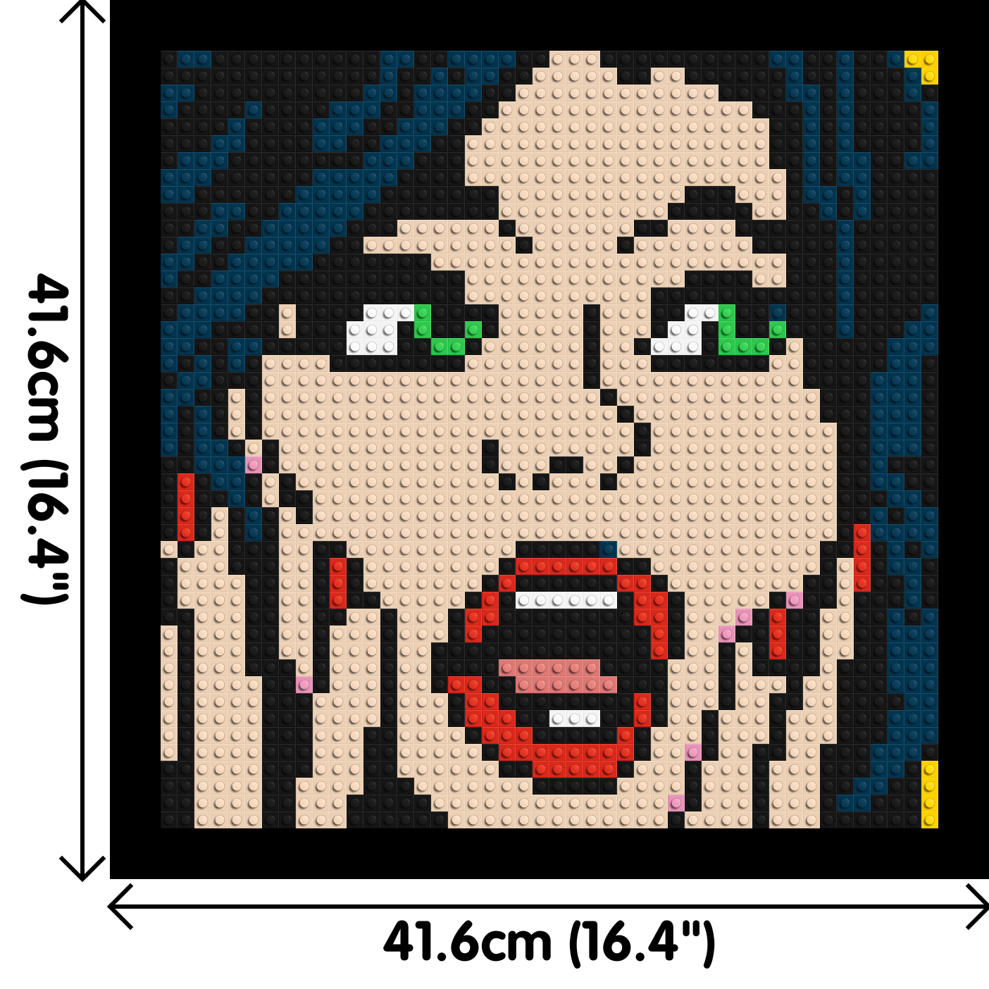 Pop Art Girl #2 - Brick Art Mosaic Kit 2x2 large