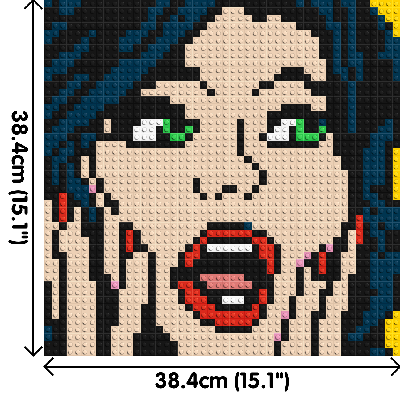 Pop Art Girl #2 - Brick Art Mosaic Kit 2x2 dimensions