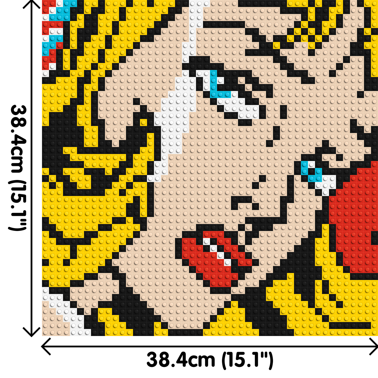 Pop Art Girl #3 - Brick Art Mosaic Kit 2x2 dimensions