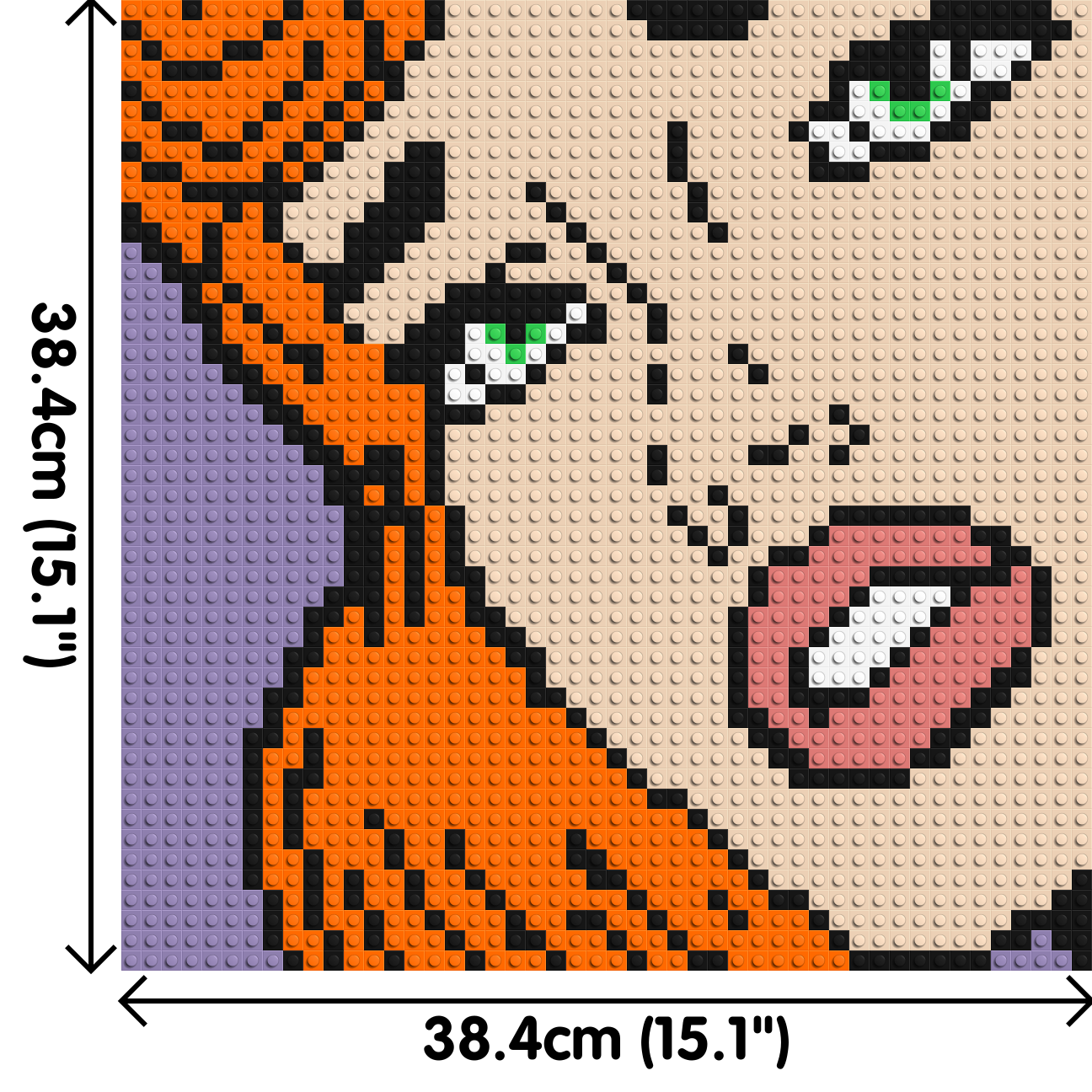 Pop Art Girl #4 - Brick Art Mosaic Kit 2x2 large