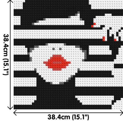 Lady in Black and White  - Brick Art Mosaic Kit 2x2 large