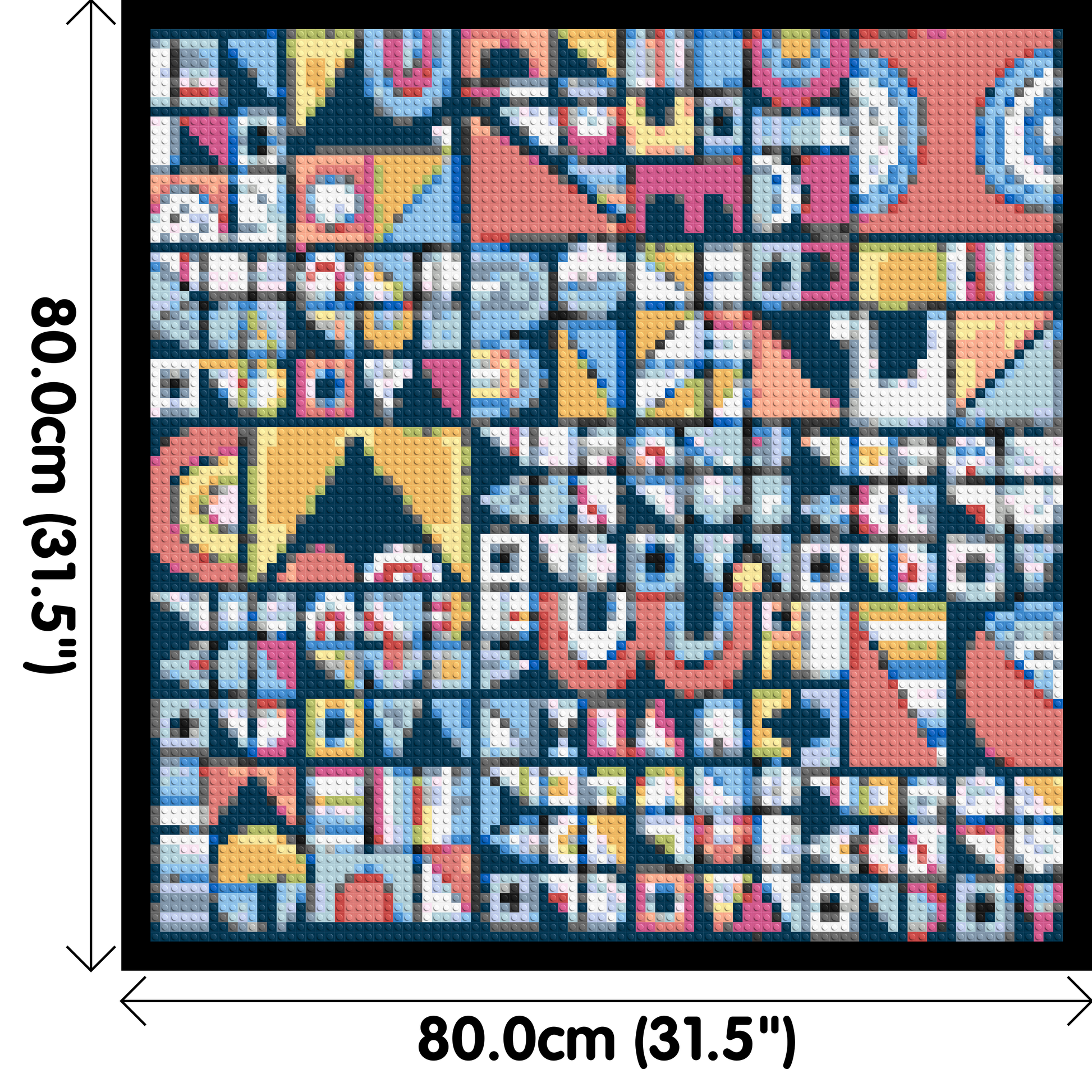 Abstract Pattern #10 - Brick Art Mosaic Kit 4x4 dimensions with frame