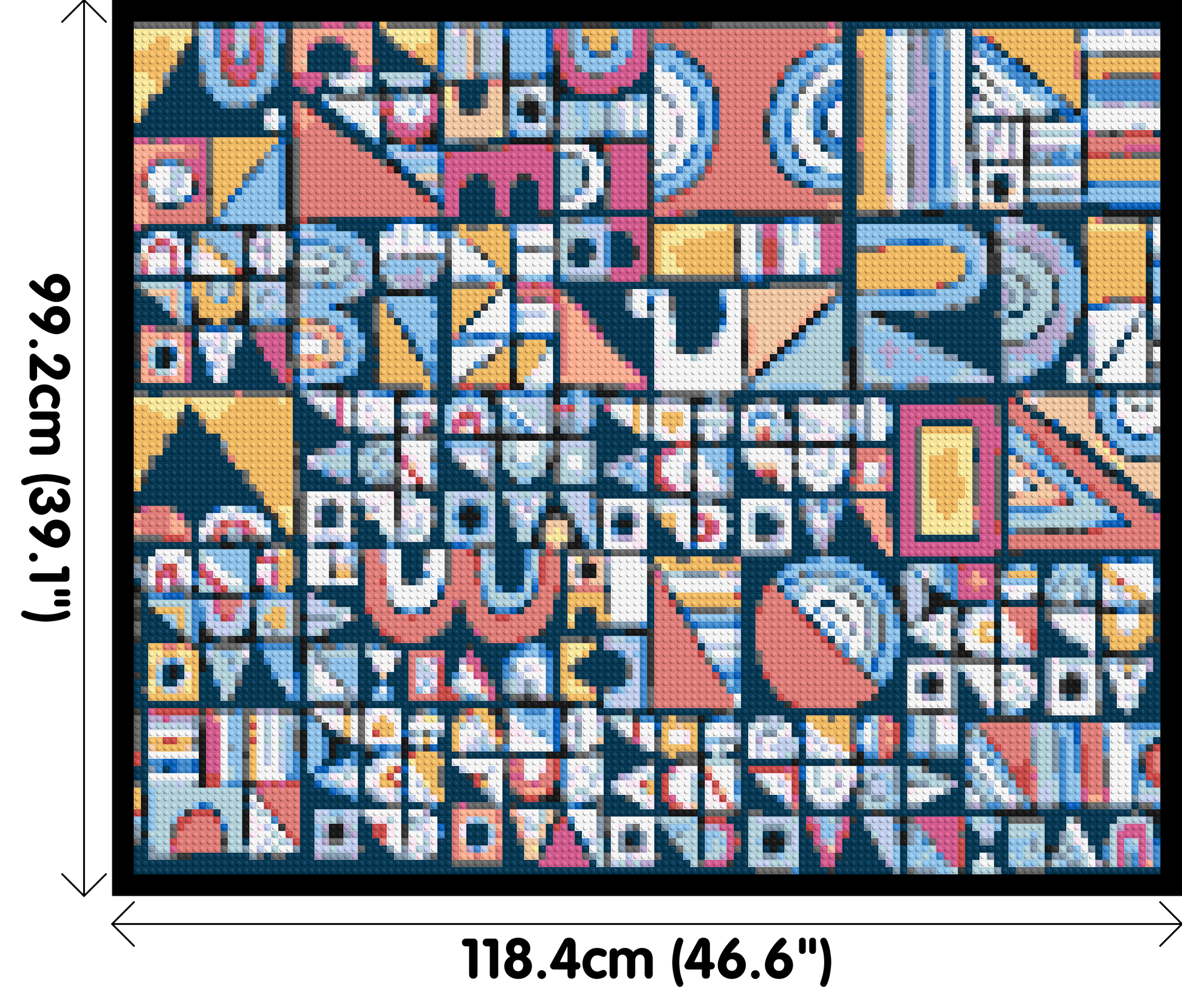 Abstract Pattern #10 - Brick Art Mosaic Kit 6x5 dimensions with frame