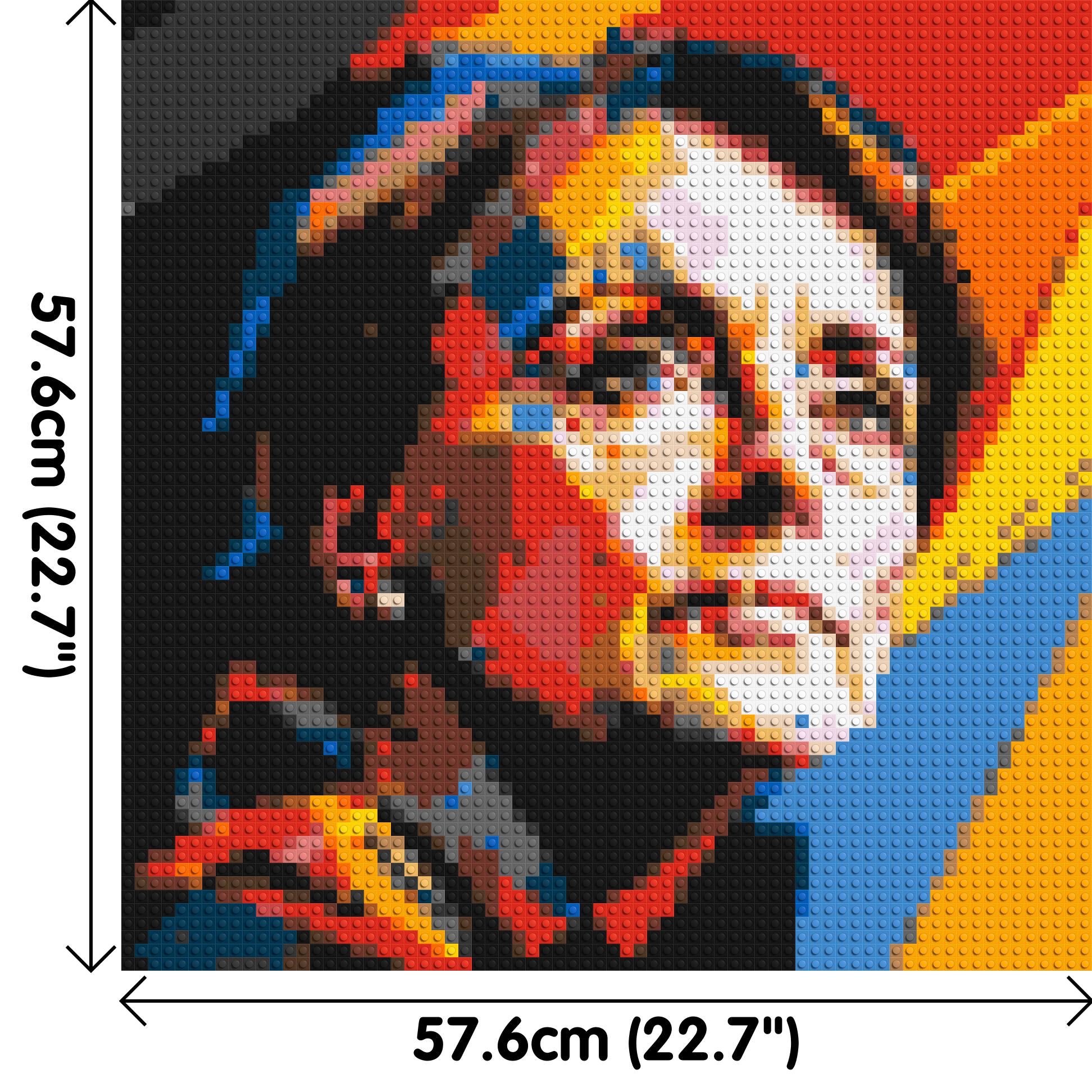 Georgia O'Keeffe - Brick Art Mosaic Kit 3x3 dimensions