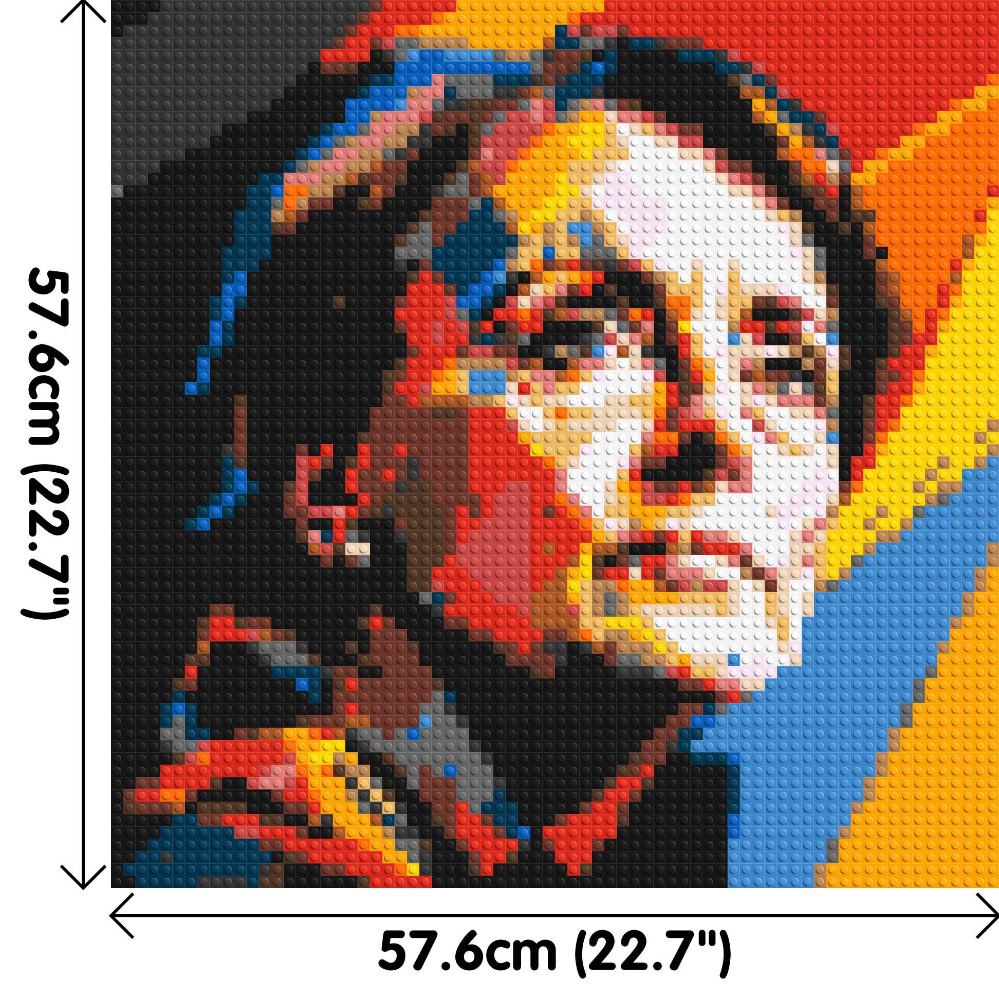 Georgia O'Keeffe - Brick Art Mosaic Kit 3x3 dimensions