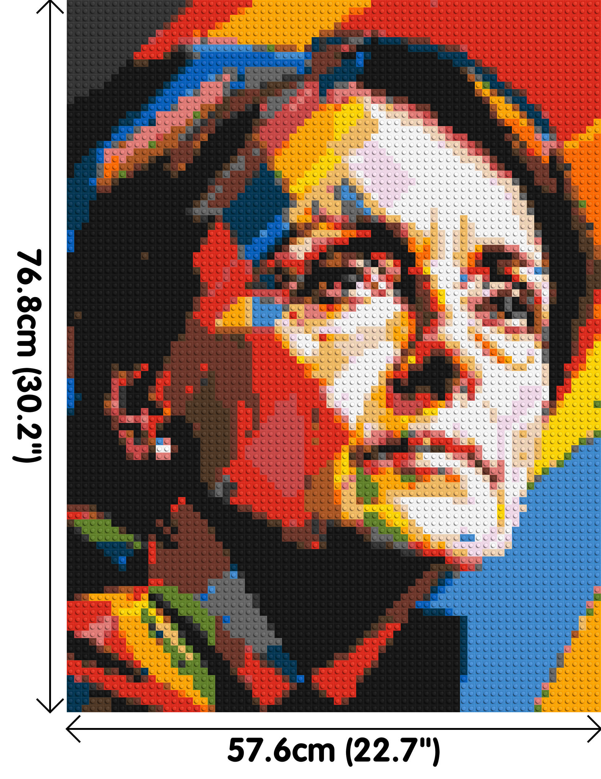 Georgia O'Keeffe - Brick Art Mosaic Kit 3x4 dimensions