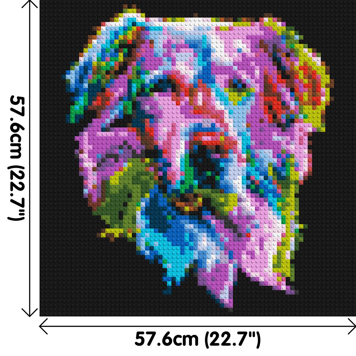 Golden Retriever Colourful Pop Art - Brick Art Mosaic Kit 3x3 large