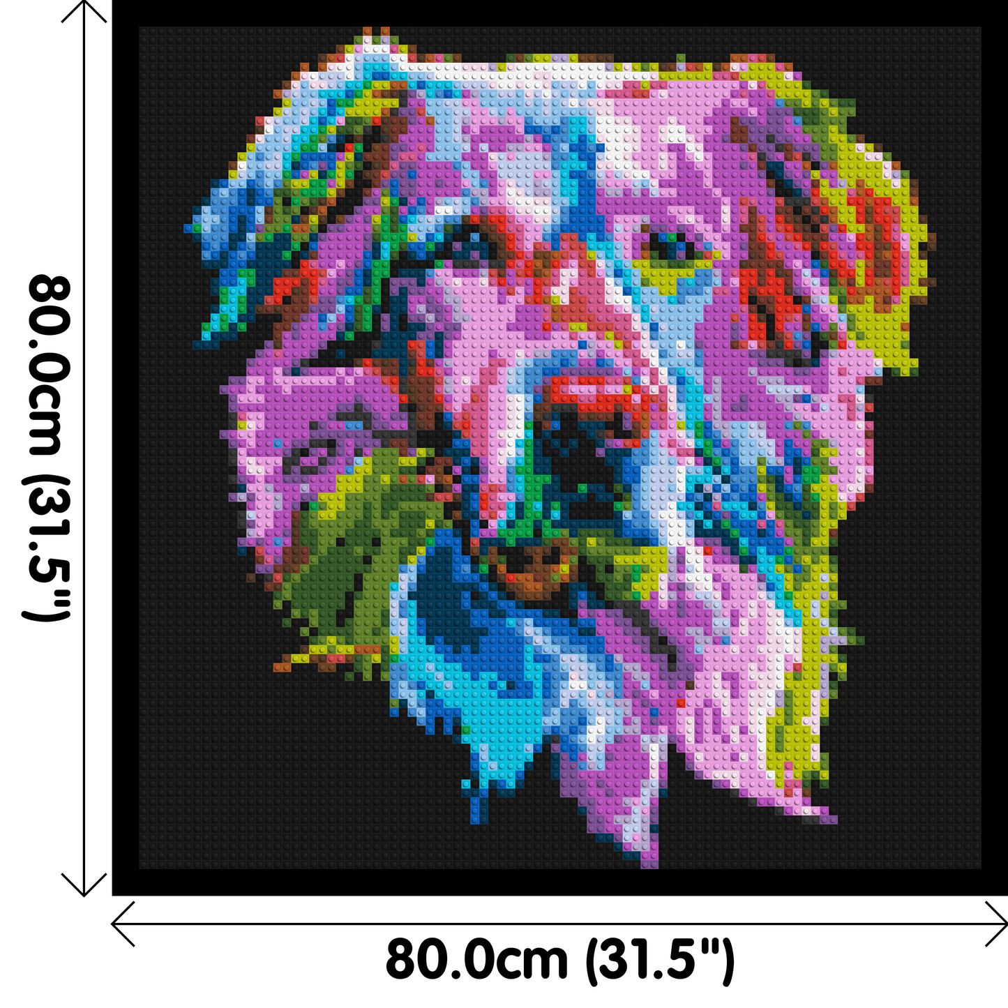 Golden Retriever Colourful Pop Art - Brick Art Mosaic Kit 4x4 large