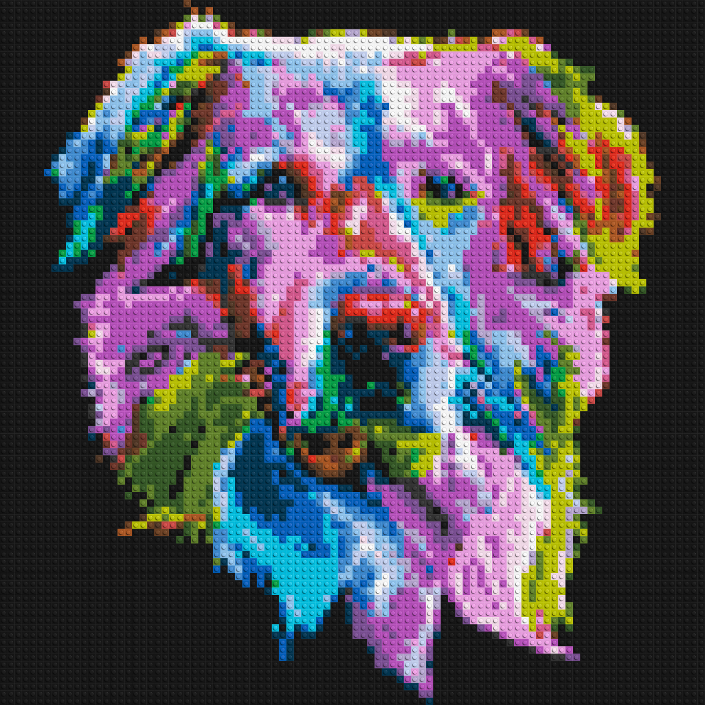 Golden Retriever Colourful Pop Art - Brick Art Mosaic Kit 4x4 large