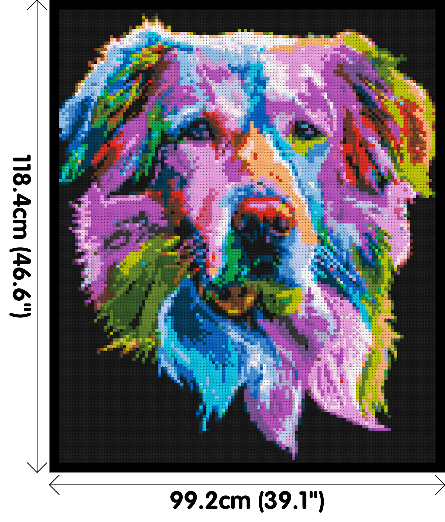 Golden Retriever Colourful Pop Art - Brick Art Mosaic Kit 5x6 large