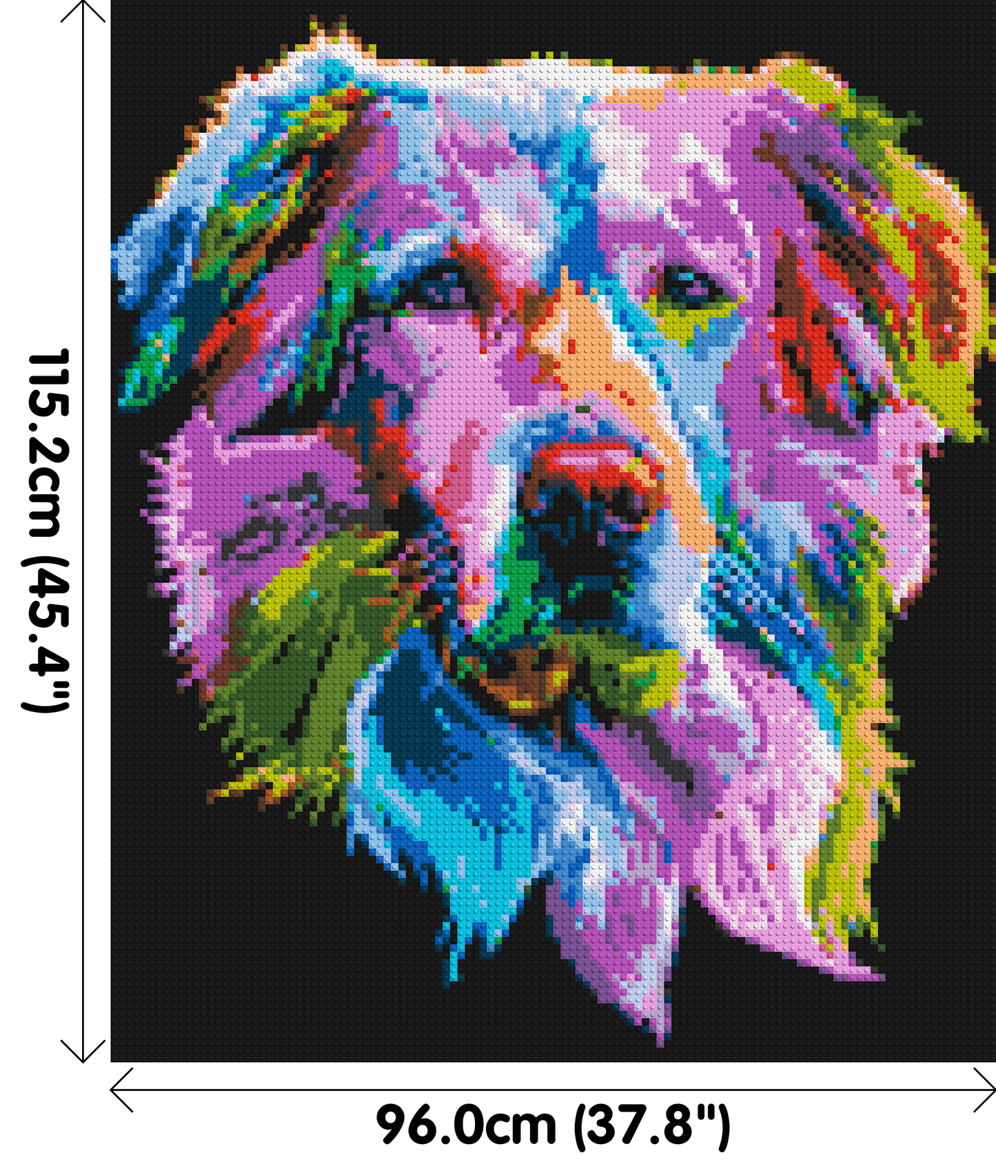 Golden Retriever Colourful Pop Art - Brick Art Mosaic Kit 5x6 large