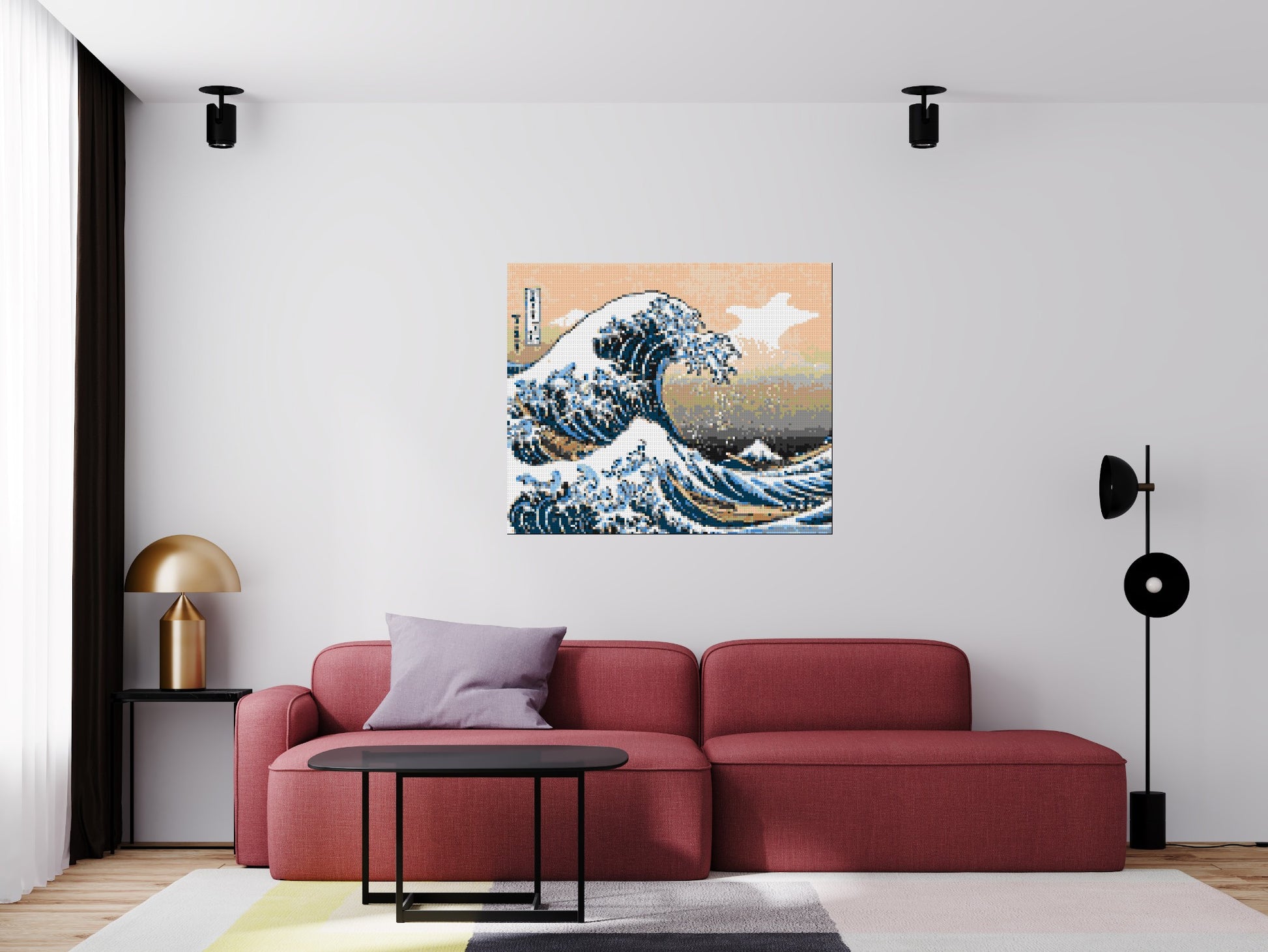 The Great Wave Off Kanagawa by Katsushika Hokusai  - Brick Art Mosaic Kit 6x5 scene