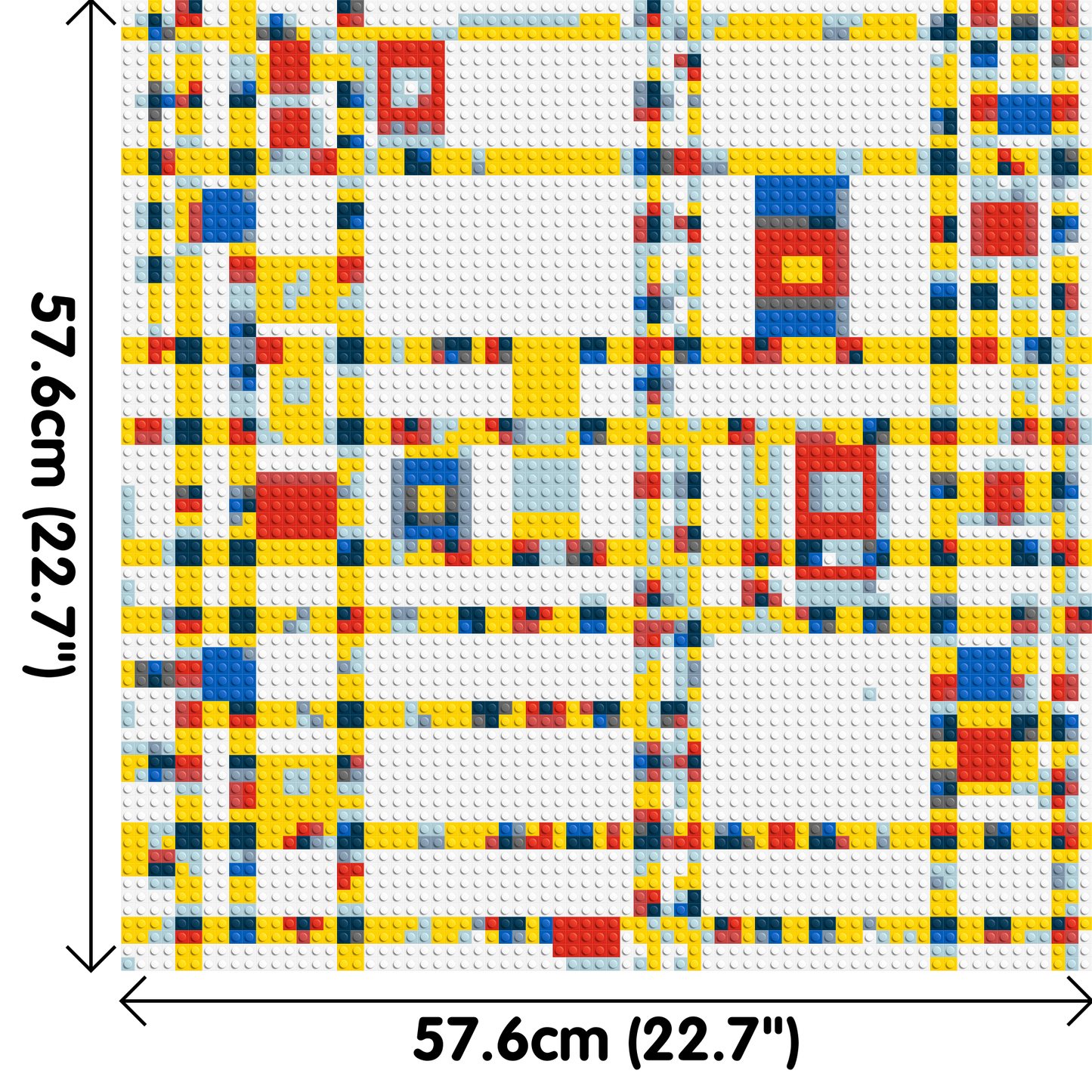 Broadway Boogie Woogie by Piet Mondrian - Brick Art Mosaic Kit 3x3 large