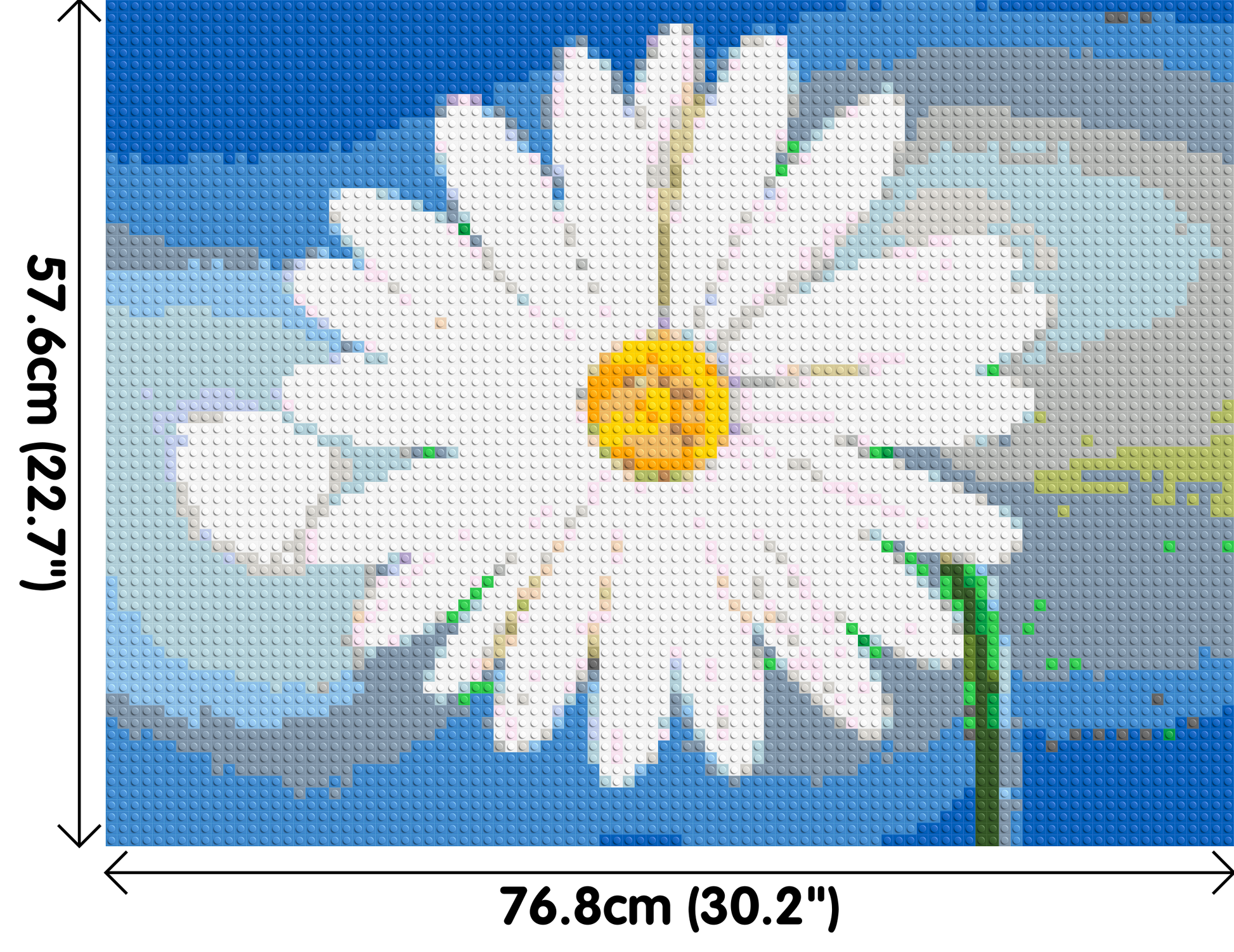 Margherite - Brick Art Mosaic Kit 4x3 dimensions