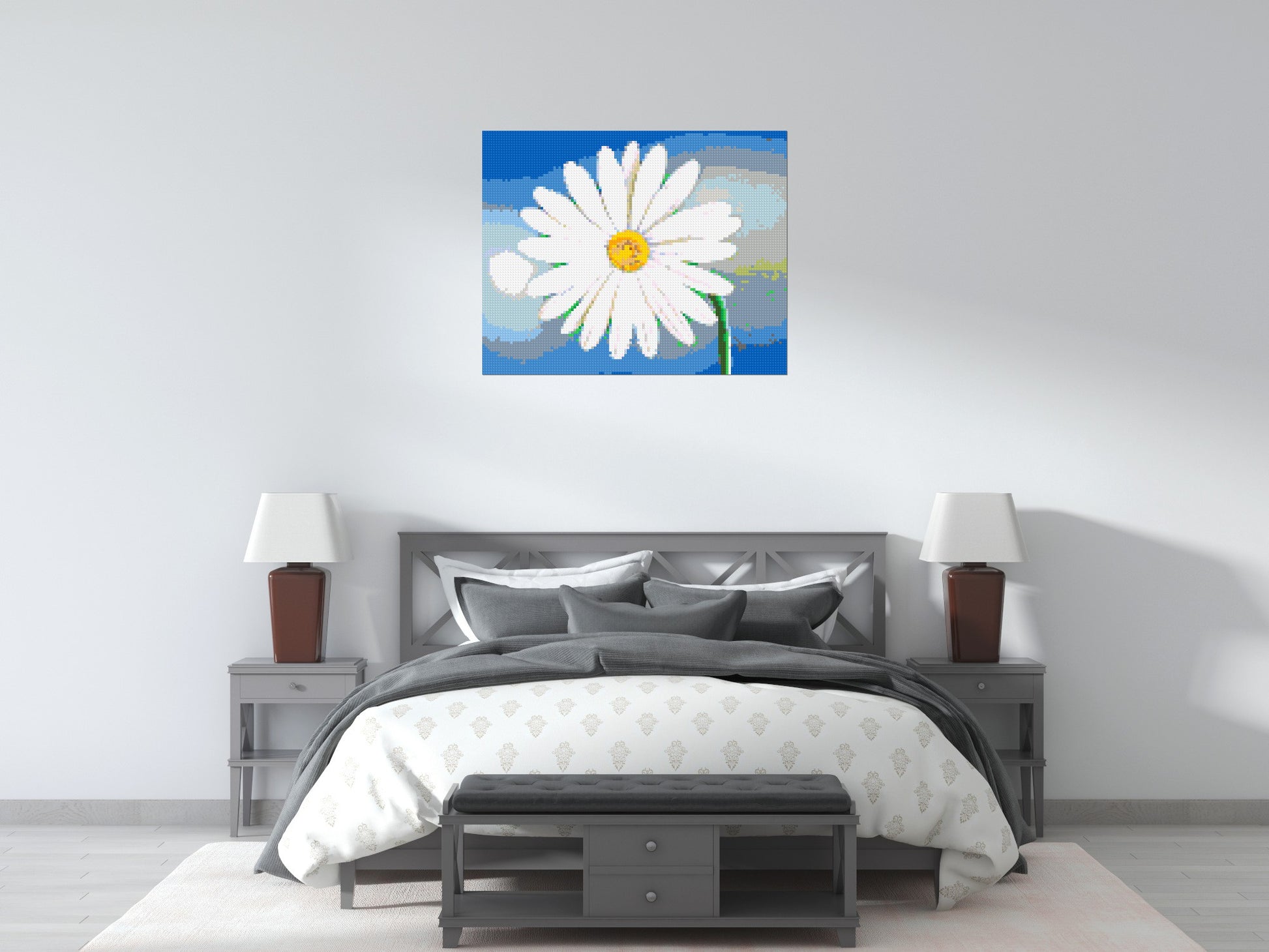 Margherite - Brick Art Mosaic Kit 5x4 scene