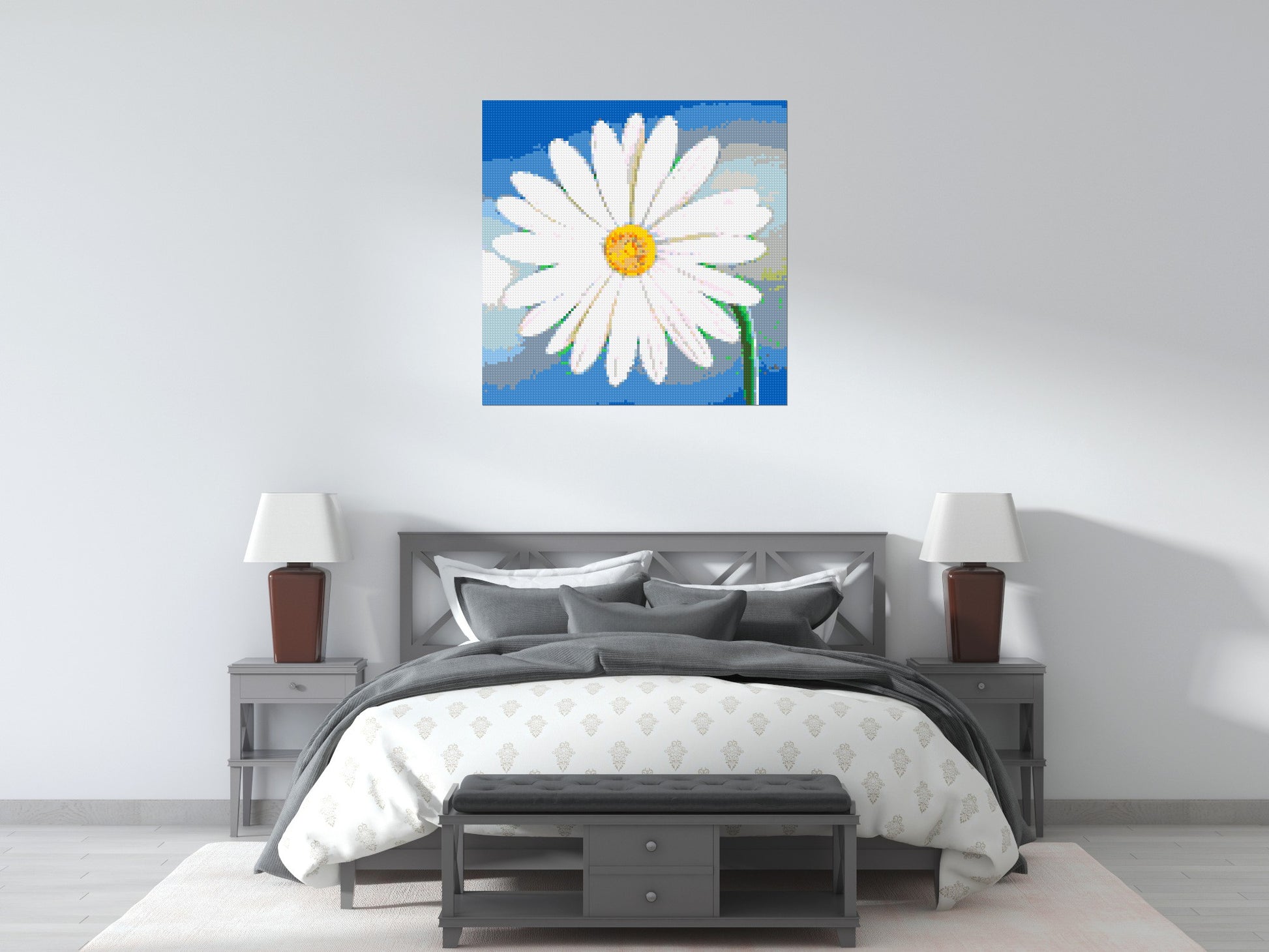 Margherite - Brick Art Mosaic Kit 5x5 scene