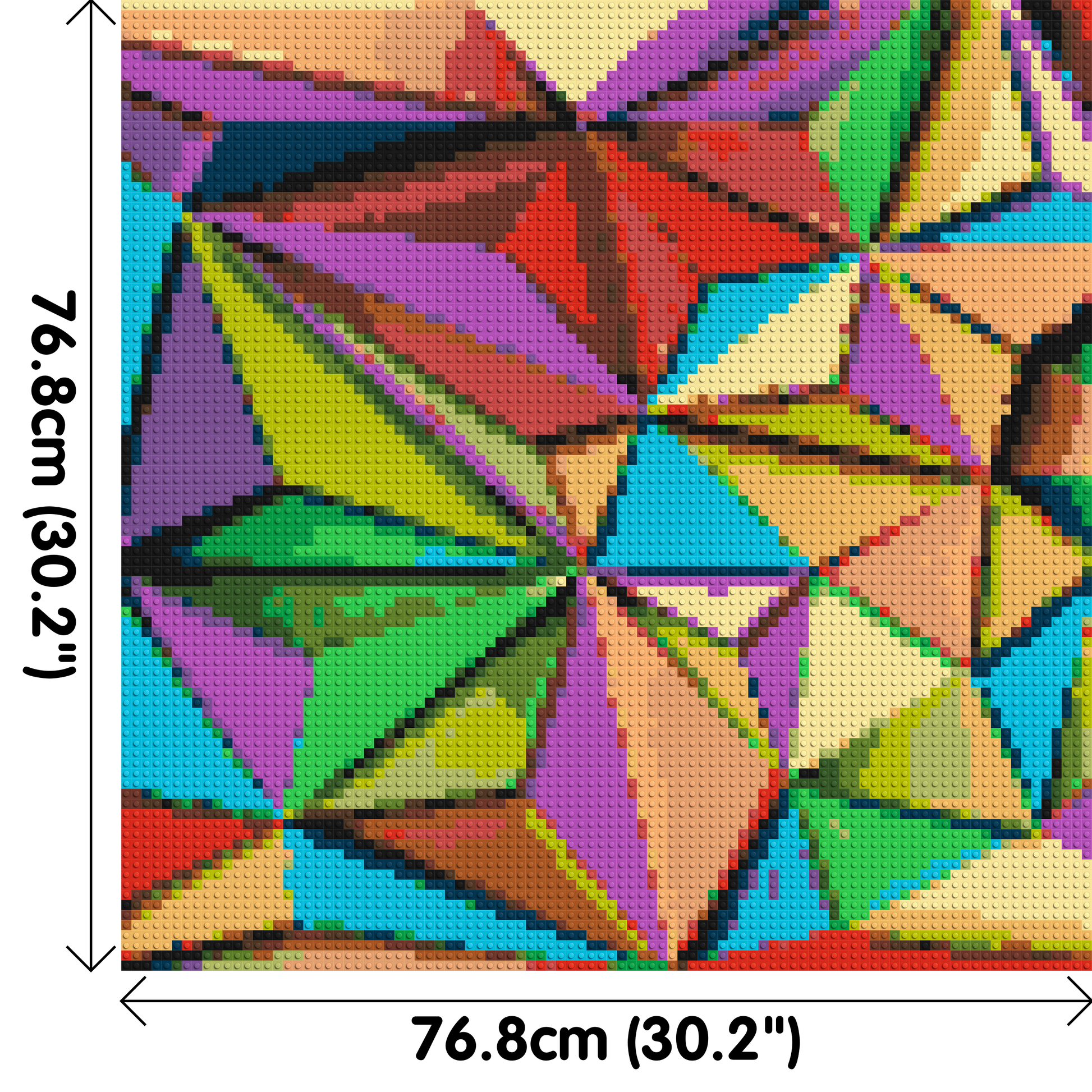 Abstract Pattern #9 - Brick Art Mosaic Kit 4x4 dimensions