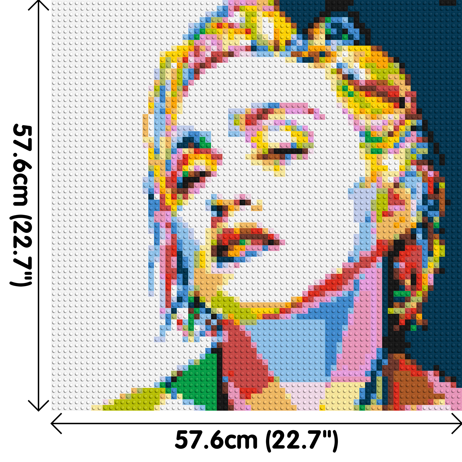 Madonna - Brick Art Mosaic Kit 3x3 dimensions