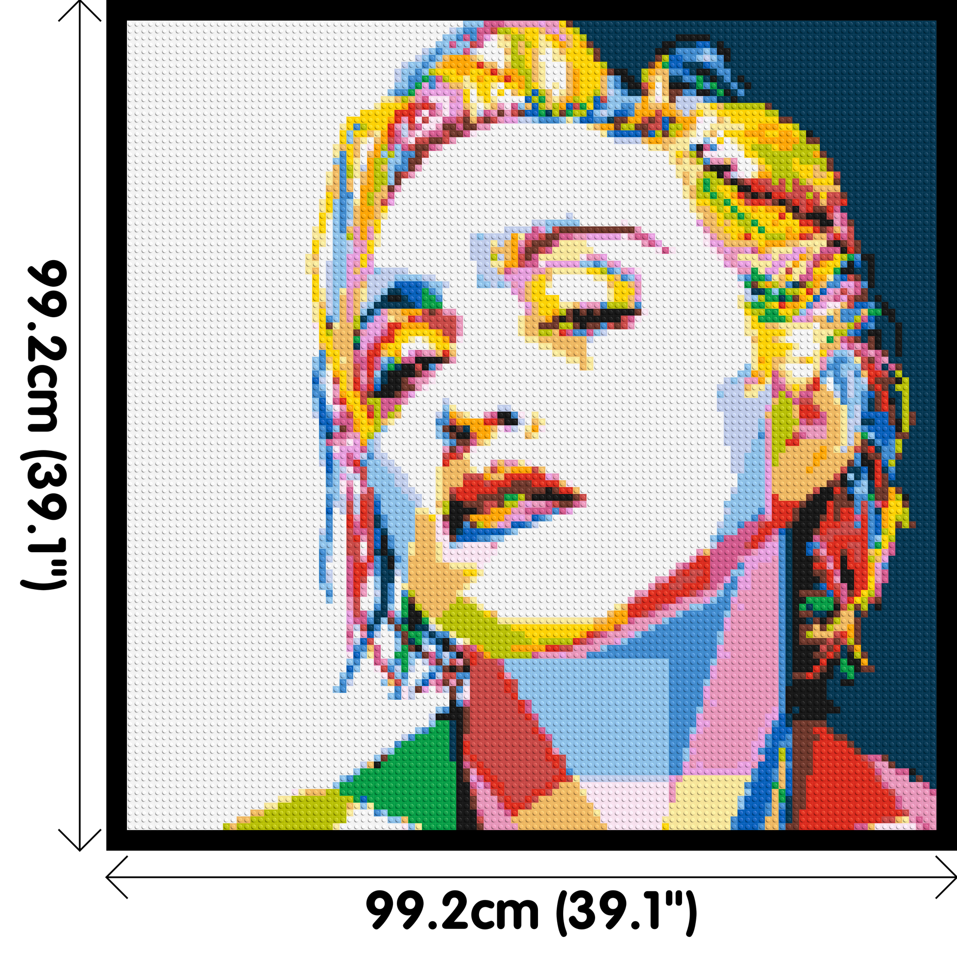 Madonna - Brick Art Mosaic Kit 5x5 dimensions with frame