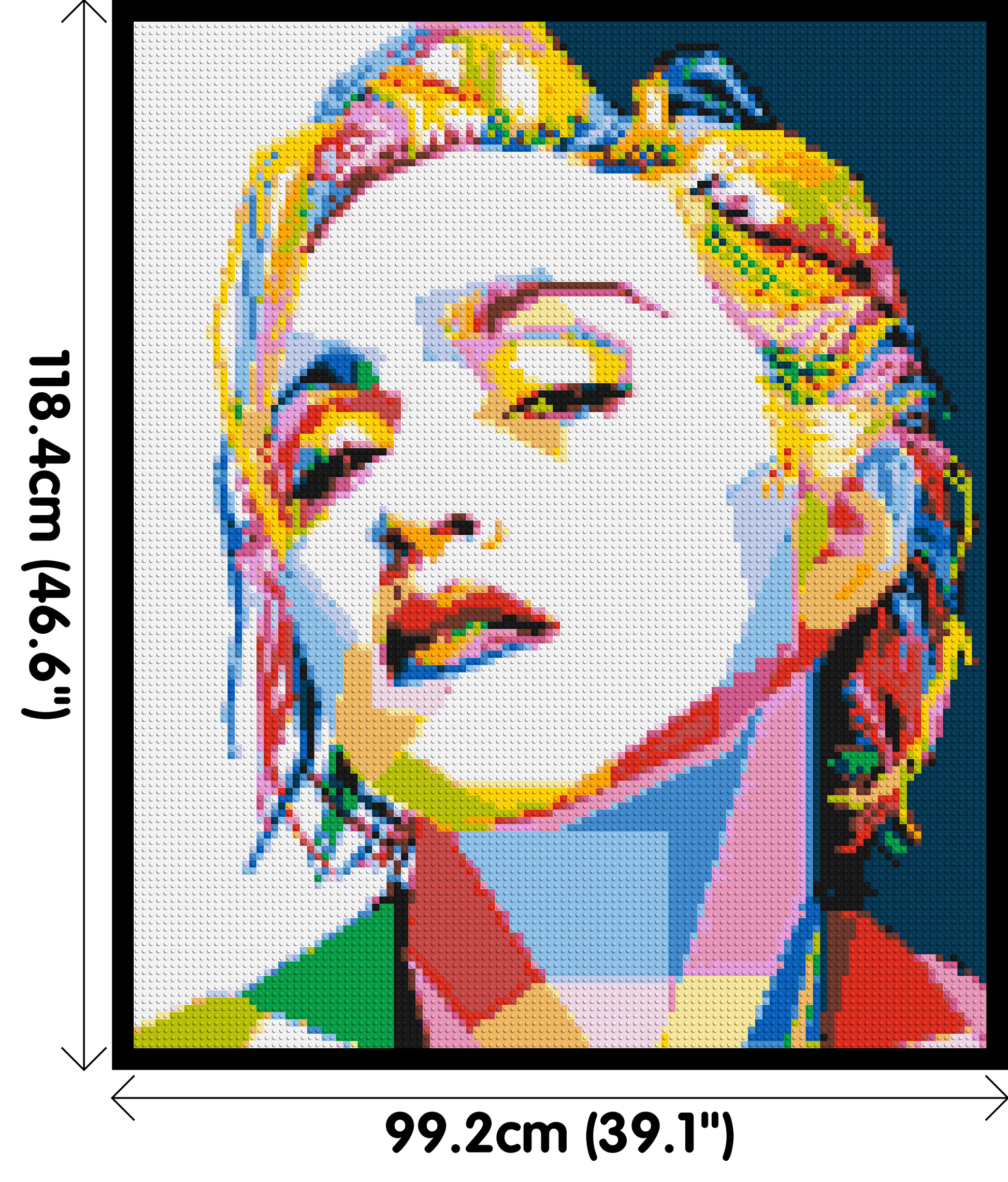 Madonna - Brick Art Mosaic Kit 5x6 dimensions with frame