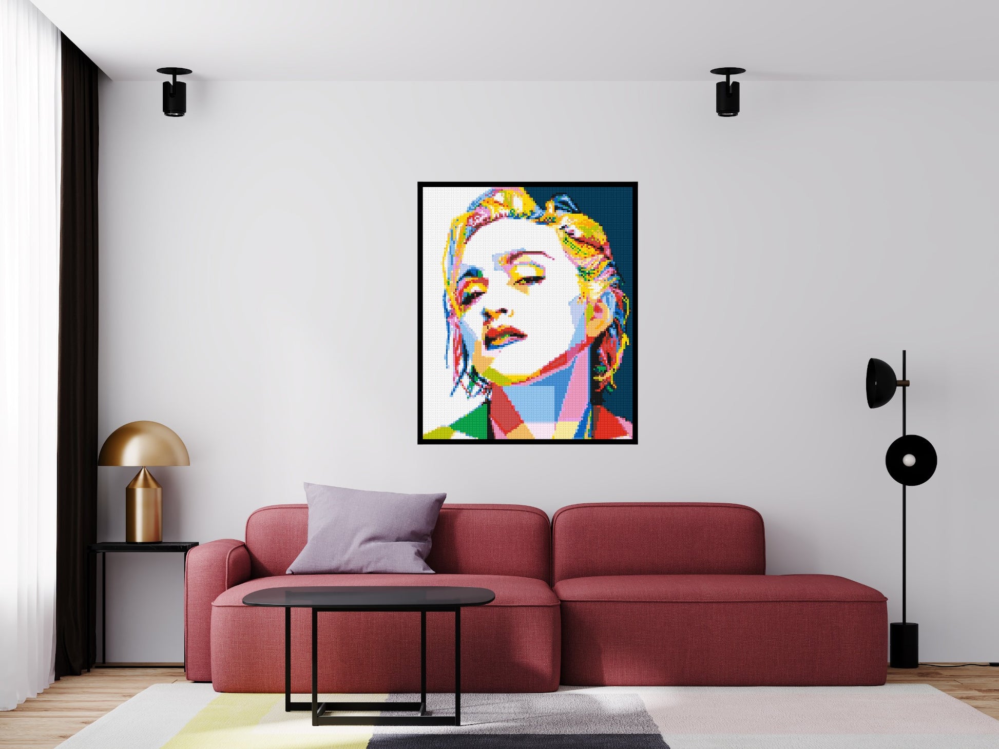 Madonna - Brick Art Mosaic Kit 5x6 scene with frame