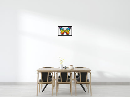 Butterfly Colourful Pop Art  - Brick Art Mosaic Kit 3x2 large